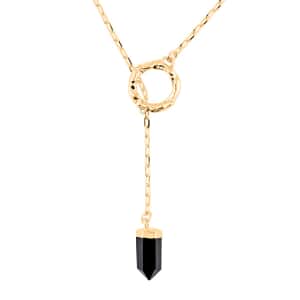 Colors of Brazil Black Agate Necklace 18 Inches in Goldtone 6.70 ctw