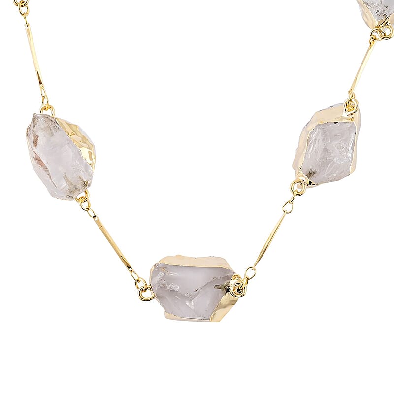 Colors of Brazil Crystal Necklace 22-24 Inches n Goldtone