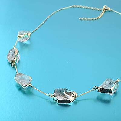Colors of Brazil Crystal Necklace 22-24 Inches n Goldtone
