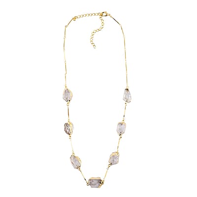 Colors of Brazil Crystal Necklace 22-24 Inches n Goldtone