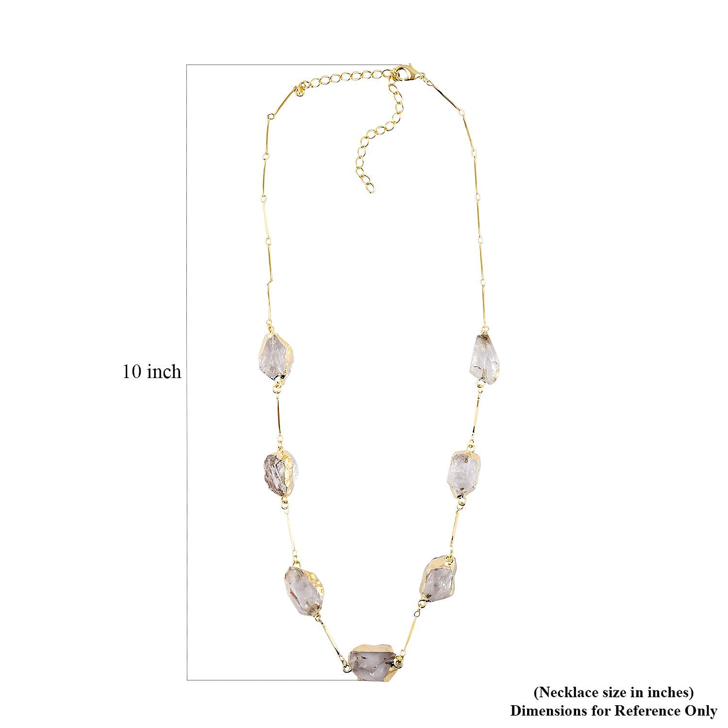 Colors of Brazil Crystal Necklace 22-24 Inches n Goldtone