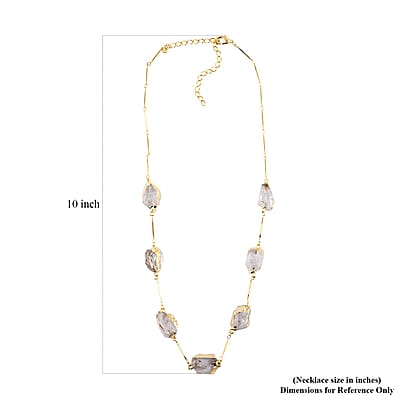 Colors of Brazil Crystal Necklace 22-24 Inches n Goldtone