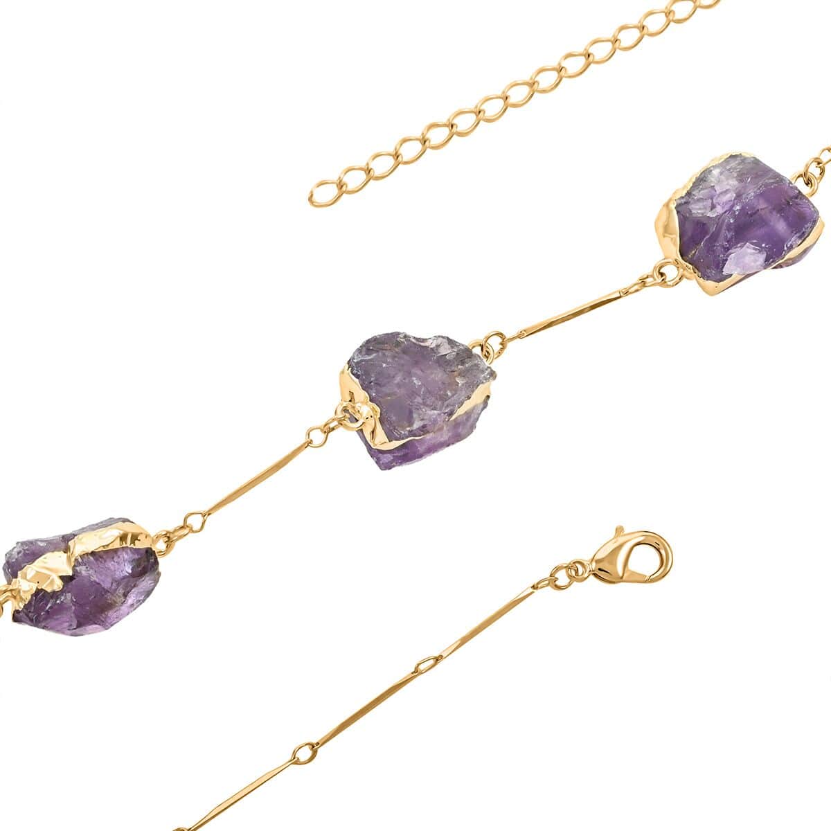 Colors of Brazil Amethyst Necklace 22-24 Inches in Goldtone 114.00 ctw image number 3