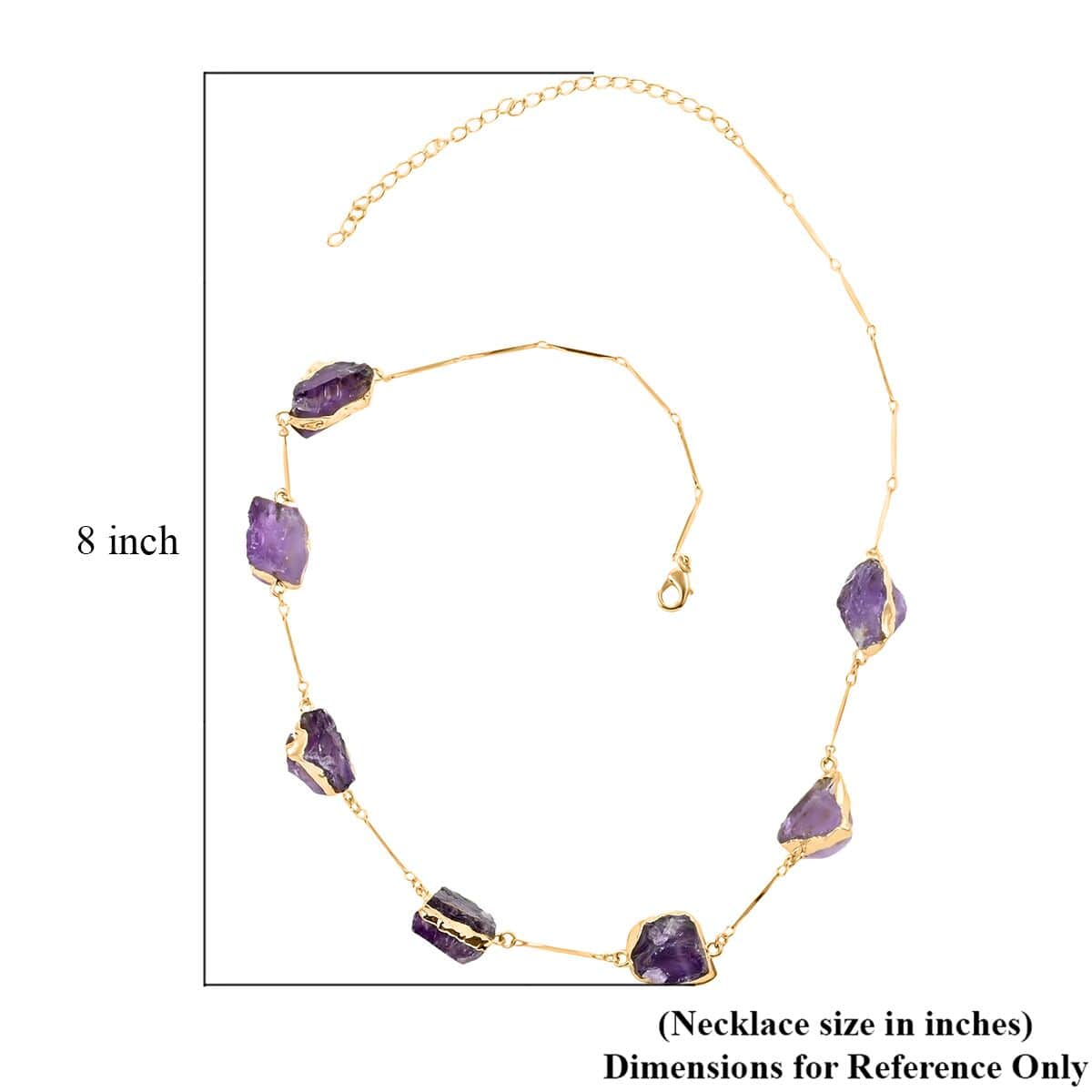 Colors of Brazil Amethyst Necklace 22-24 Inches in Goldtone 114.00 ctw image number 4