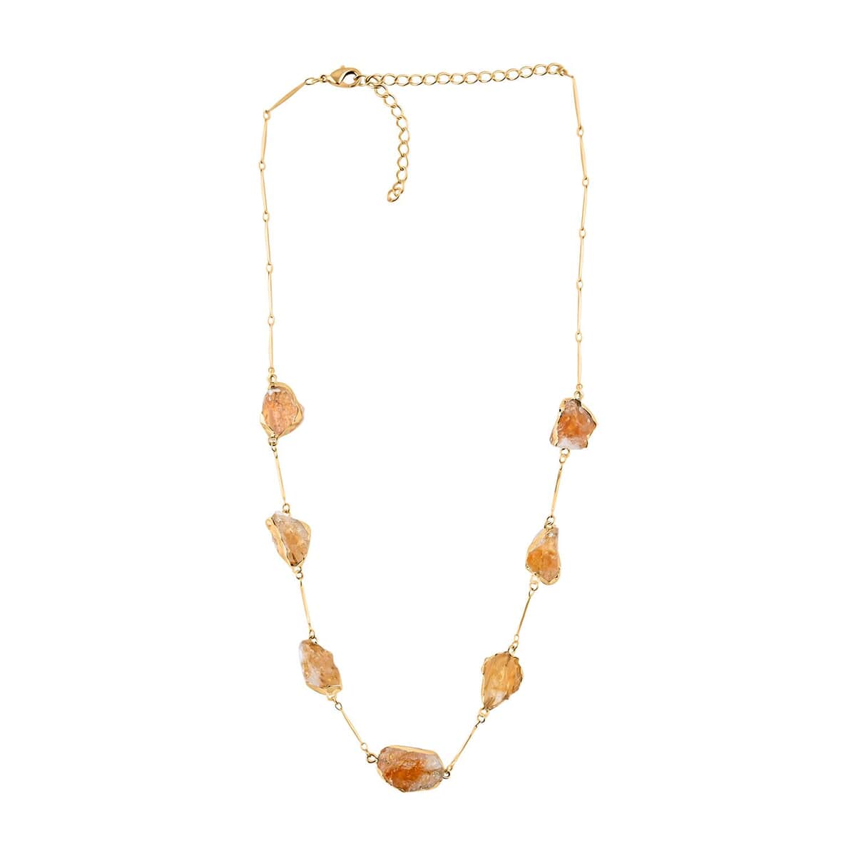 Colors of Brazil Citrine Necklace 22-24 Inches in Goldtone 94.00 ctw image number 2