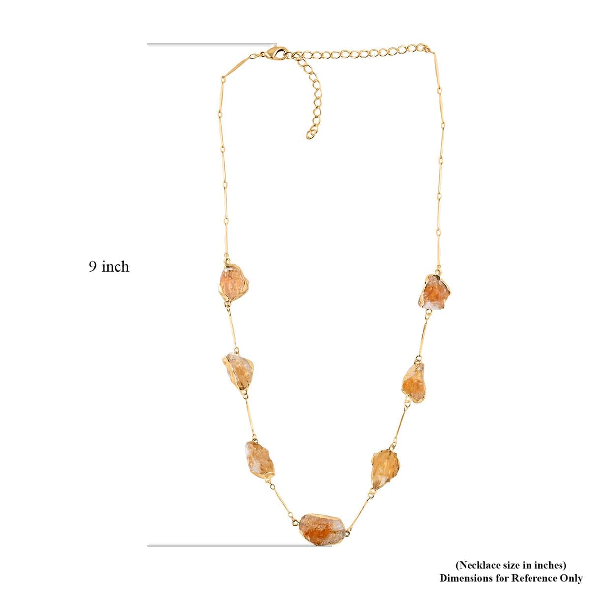 Colors of Brazil Citrine Necklace 22-24 Inches in Goldtone 94.00 ctw image number 4