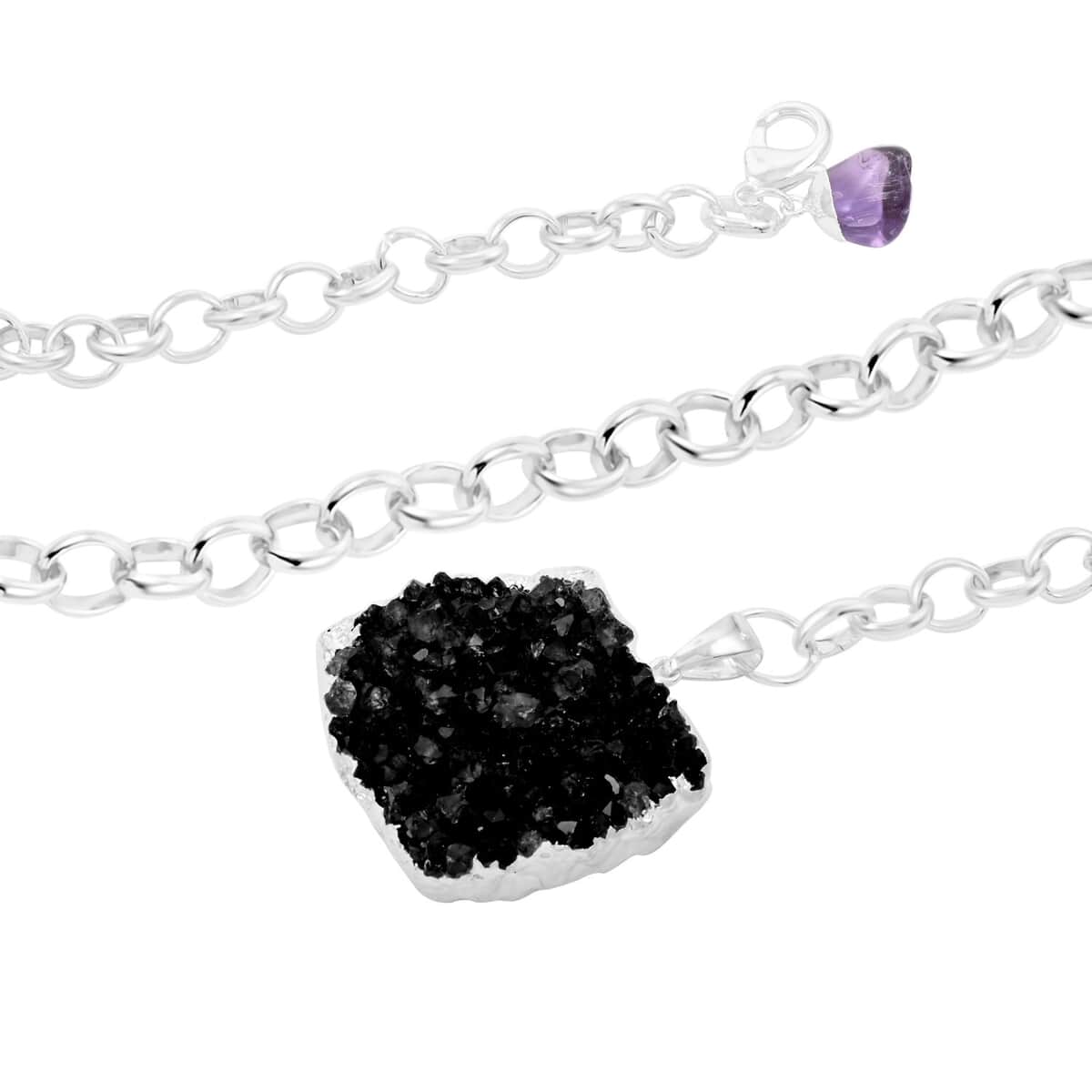 Amethyst Necklace (24 Inches) in Silvertone 219.00 ctw image number 3