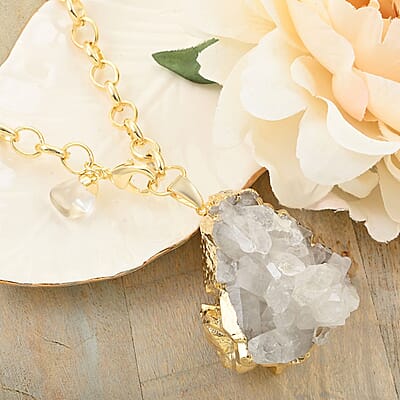 Colors of Brazil Crystal Necklace 24 Inches in Goldtone