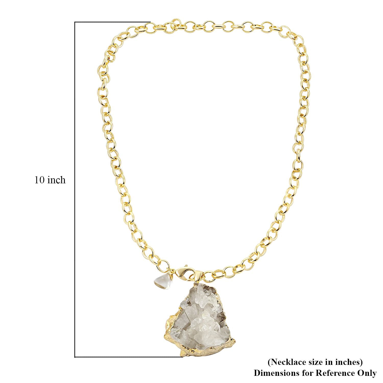 Colors of Brazil Crystal Necklace 24 Inches in Goldtone