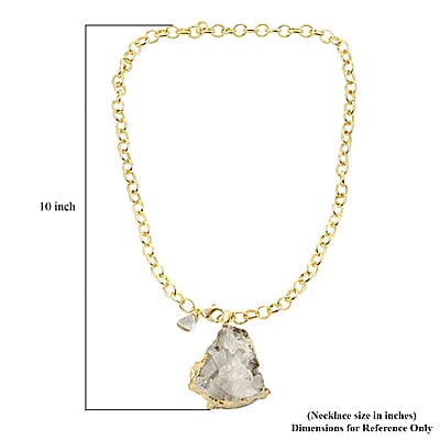 Colors of Brazil Crystal Necklace 24 Inches in Goldtone