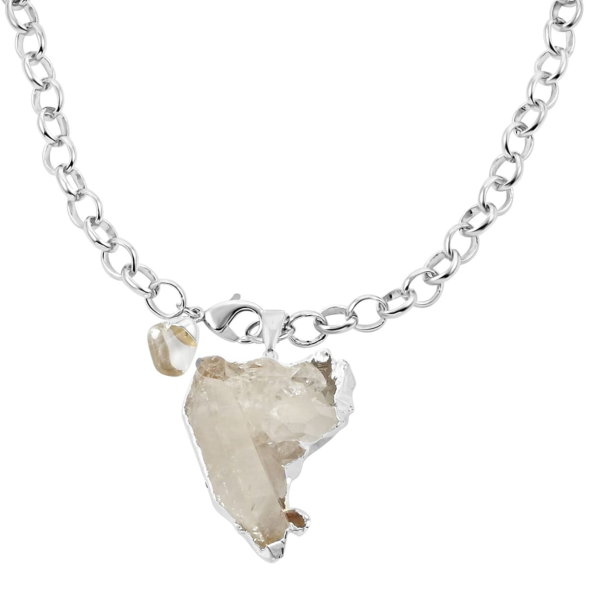 Colors of Brazil Crystal Necklace 24 Inches in Silvertone image number 0