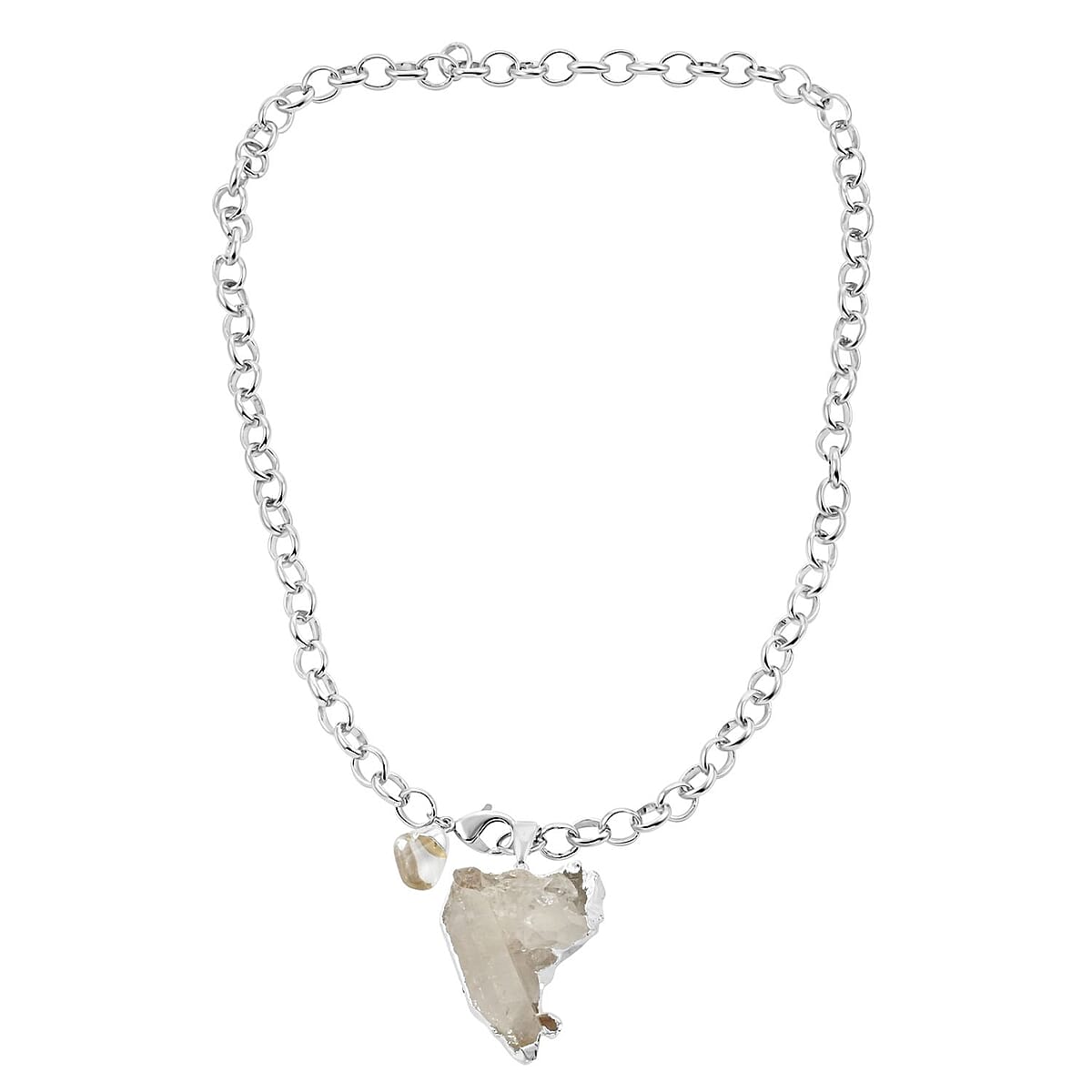 Colors of Brazil Crystal Necklace 24 Inches in Silvertone image number 2