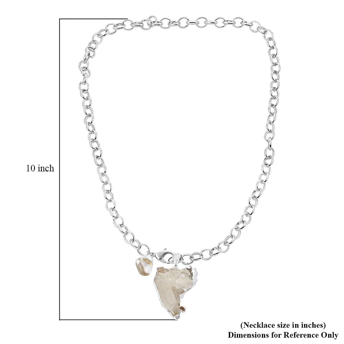 Colors of Brazil Crystal Necklace 24 Inches in Silvertone image number 4