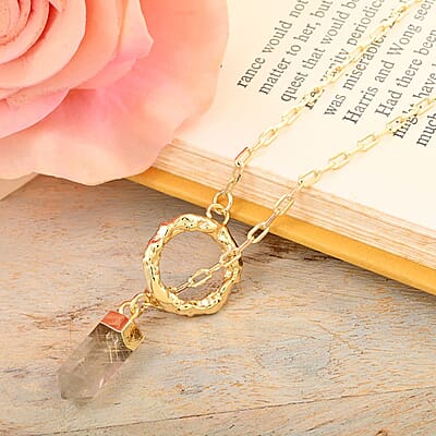 Colors of Brazil Crystal Necklace 24 Inches in Goldtone