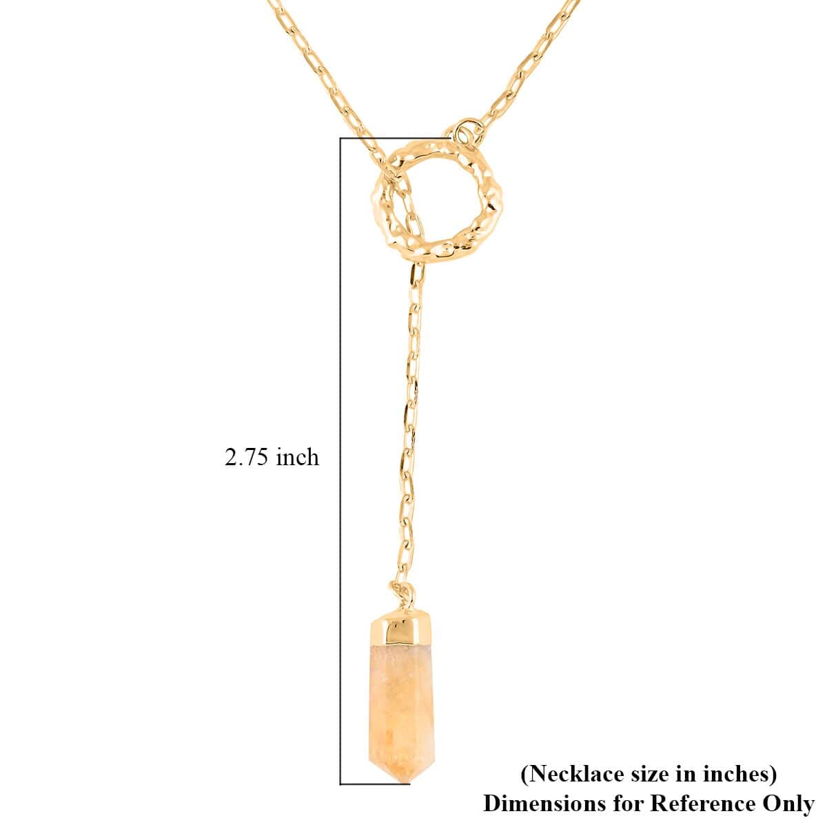 Citrine Necklace 24 Inches in Goldtone 15.00 ctw image number 4