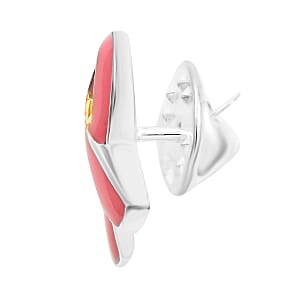 Pink Enameled Cancer Awareness Brooch in Silvertone