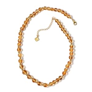 JCK Deal D'Joy Brazilian Citrine Beaded Necklace (18-20 Inches) in Vermeil YG Over Sterling Silver 170.00 ctw