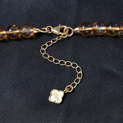 D'Joy Brazilian Citrine Beaded Necklace (18-20 Inches) in Vermeil YG Over Sterling Silver 170.00 ctw