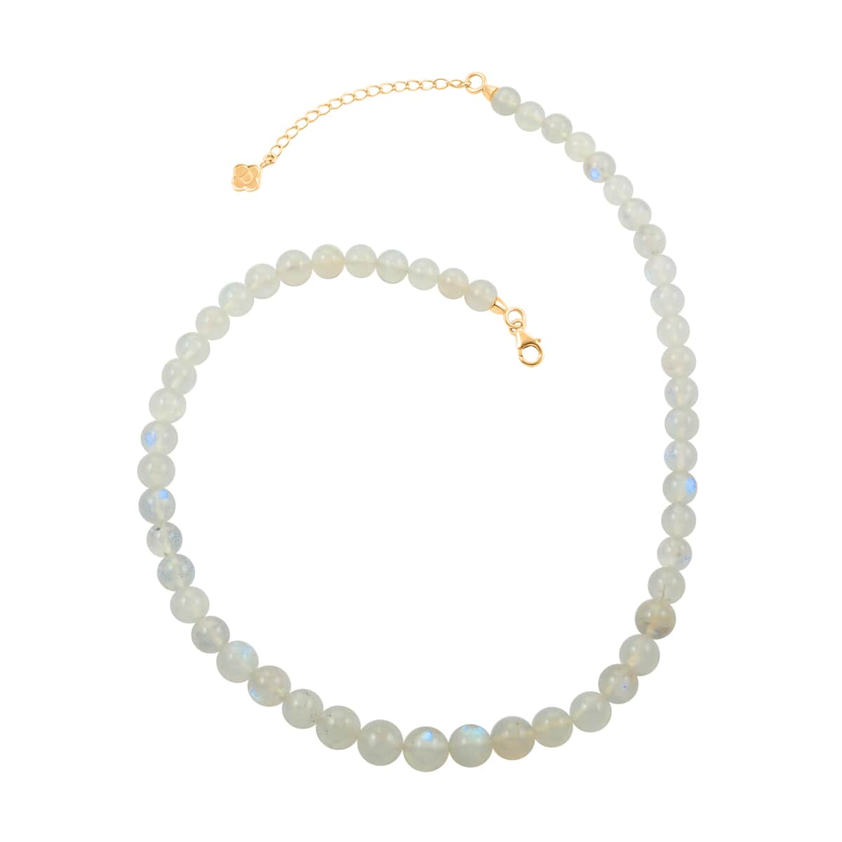 D'Joy Moon Glow Moonstone Beaded Necklace 18-20 Inches in Vermeil Yellow Gold Over Sterling Silver 216.00 ctw image number 0