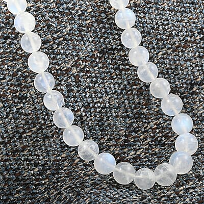 D'Joy Moon Glow Moonstone Beaded Necklace 18-20 Inches in Vermeil Yellow Gold Over Sterling Silver 216.00 ctw