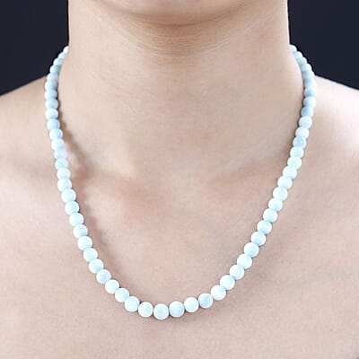 D'Joy Hemimorphite Beaded Necklace 18-20 Inches in Vermeil Yellow Gold Over Sterling Silver 110.00 ctw