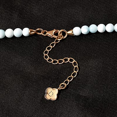 D'Joy Hemimorphite Beaded Necklace 18-20 Inches in Vermeil Yellow Gold Over Sterling Silver 110.00 ctw