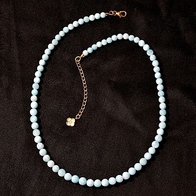 D'Joy Hemimorphite Beaded Necklace 18-20 Inches in Vermeil Yellow Gold Over Sterling Silver 110.00 ctw
