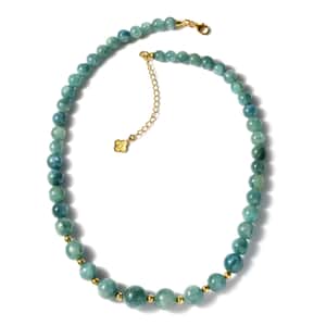 D'Joy Green Kyanite Beaded Necklace 18-20 Inches in Vermeil Yellow Gold Over Sterling Silver 323.00 ctw