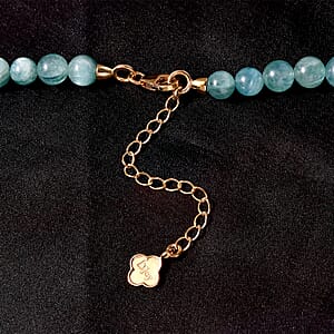 D'Joy Green Kyanite Beaded Necklace 18-20 Inches in Vermeil Yellow Gold Over Sterling Silver 323.00 ctw