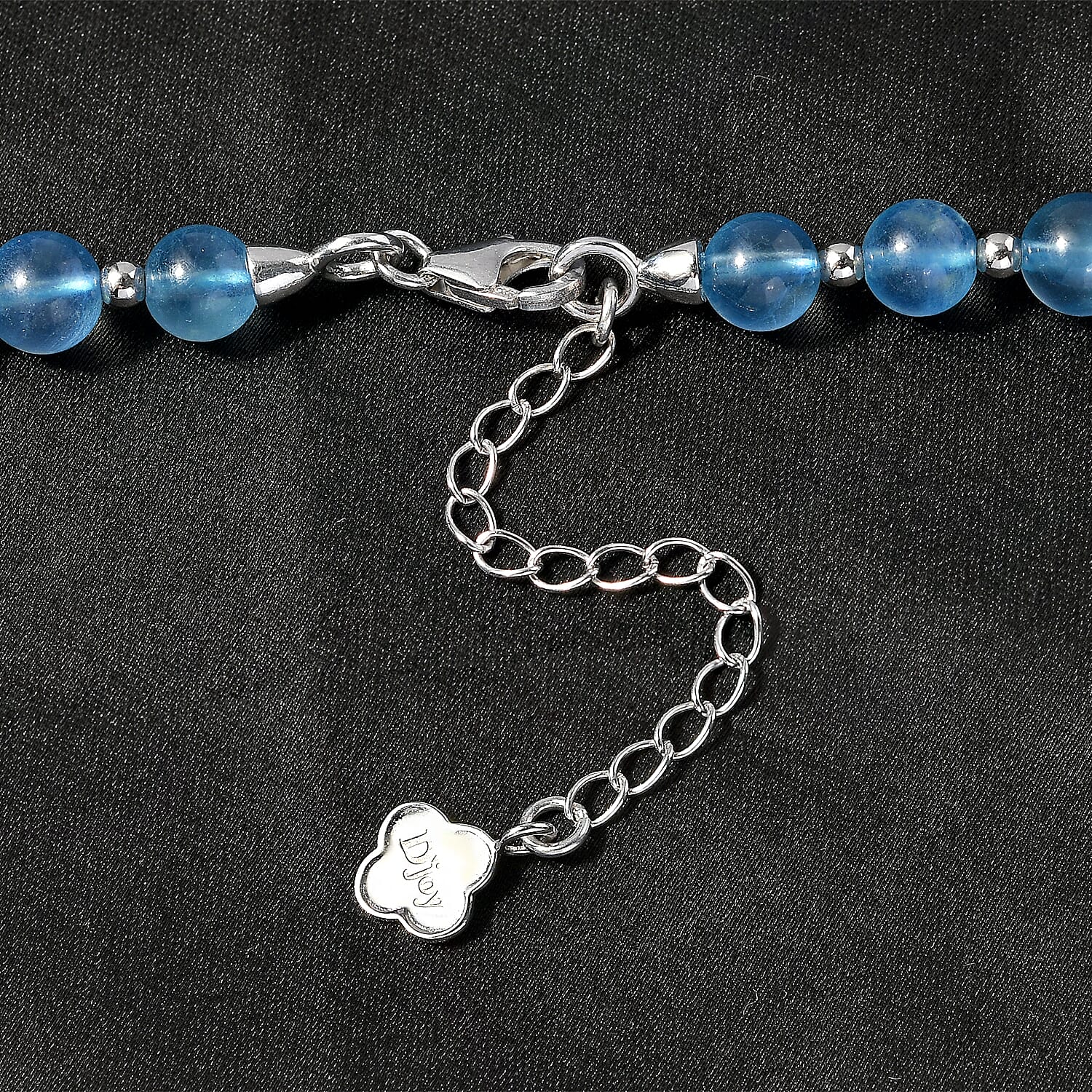 Aquamarine 185.00 ctw Beaded Necklace in Rhodium Over Sterling Silver 18 Inches