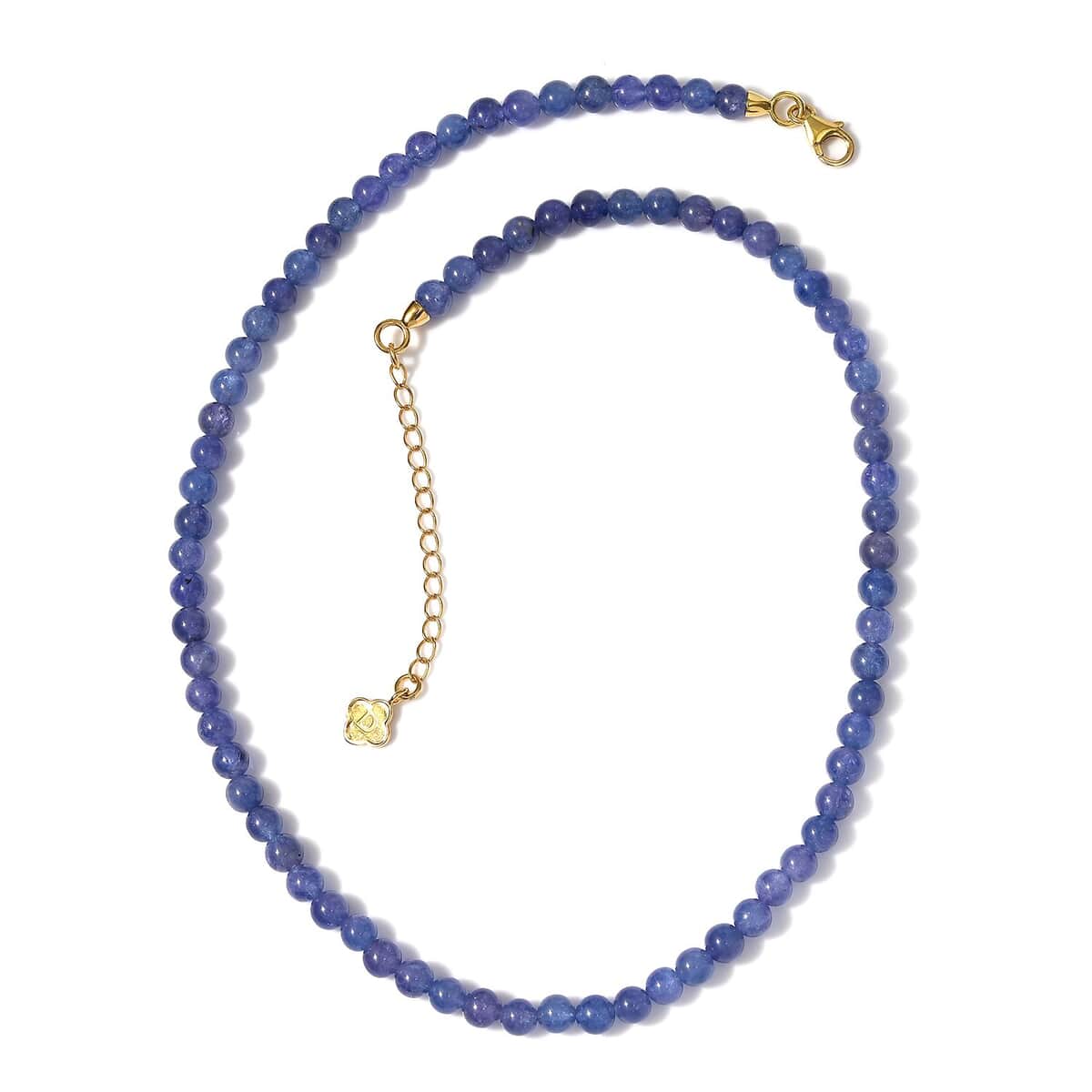 D'Joy Tanzanite Beaded Necklace 18-20 Inches in Vermeil Yellow Gold Over Sterling Silver 128.00 ctw image number 0