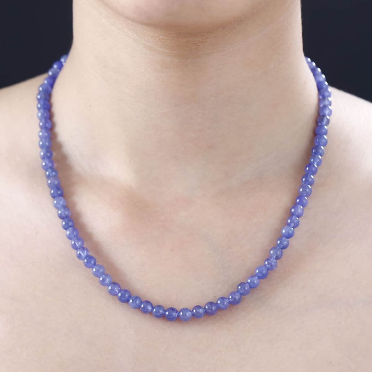 D'Joy Tanzanite Beaded Necklace 18-20 Inches in Vermeil Yellow Gold Over Sterling Silver 128.00 ctw image number 2