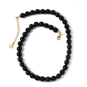 D'Joy Astrophyllite Beaded Graduation Necklace 18-20 Inches in Vermeil Yellow Gold Over Sterling Silver 364.00 ctw