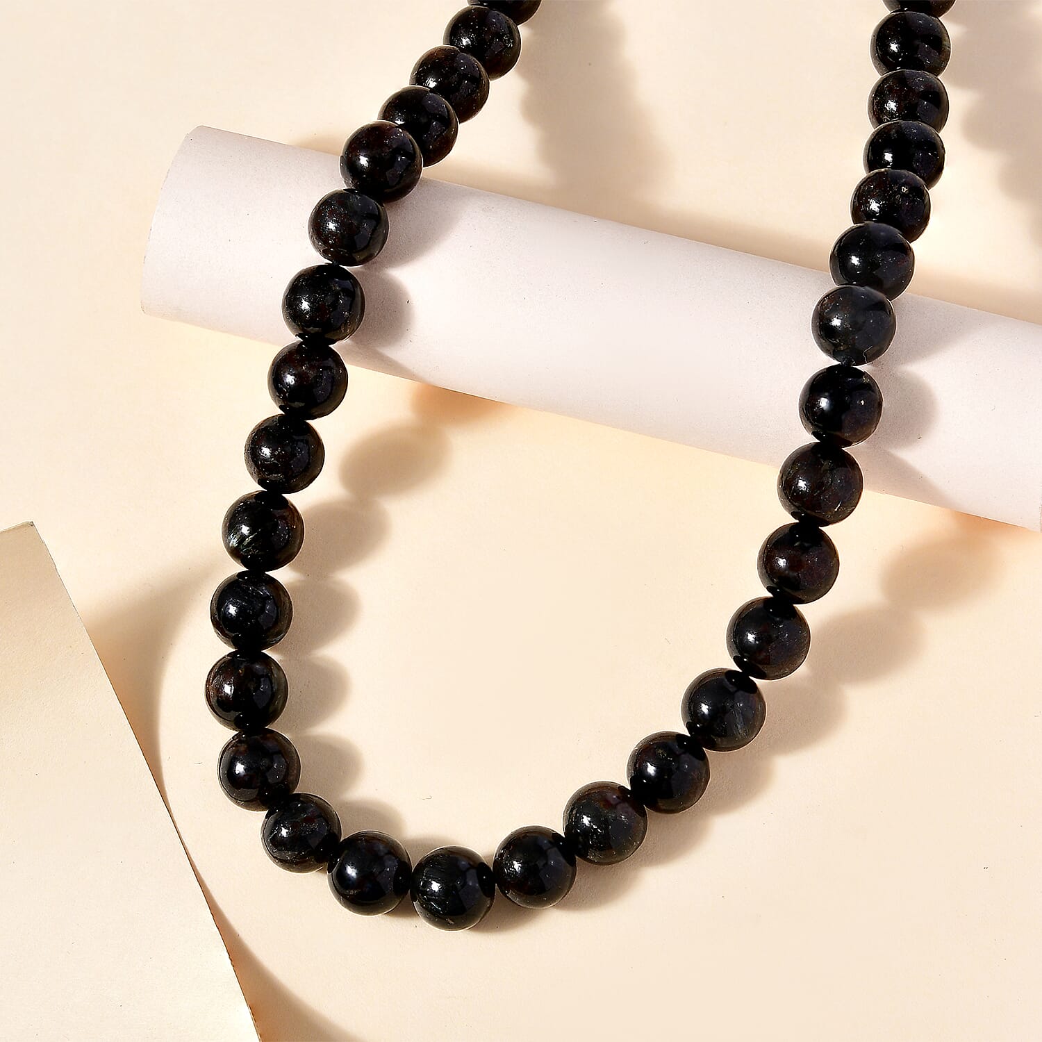 D'Joy Astrophyllite Beaded Graduation Necklace 18-20 Inches in Vermeil Yellow Gold Over Sterling Silver 364.00 ctw