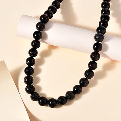 D'Joy Astrophyllite Beaded Graduation Necklace 18-20 Inches in Vermeil Yellow Gold Over Sterling Silver 364.00 ctw