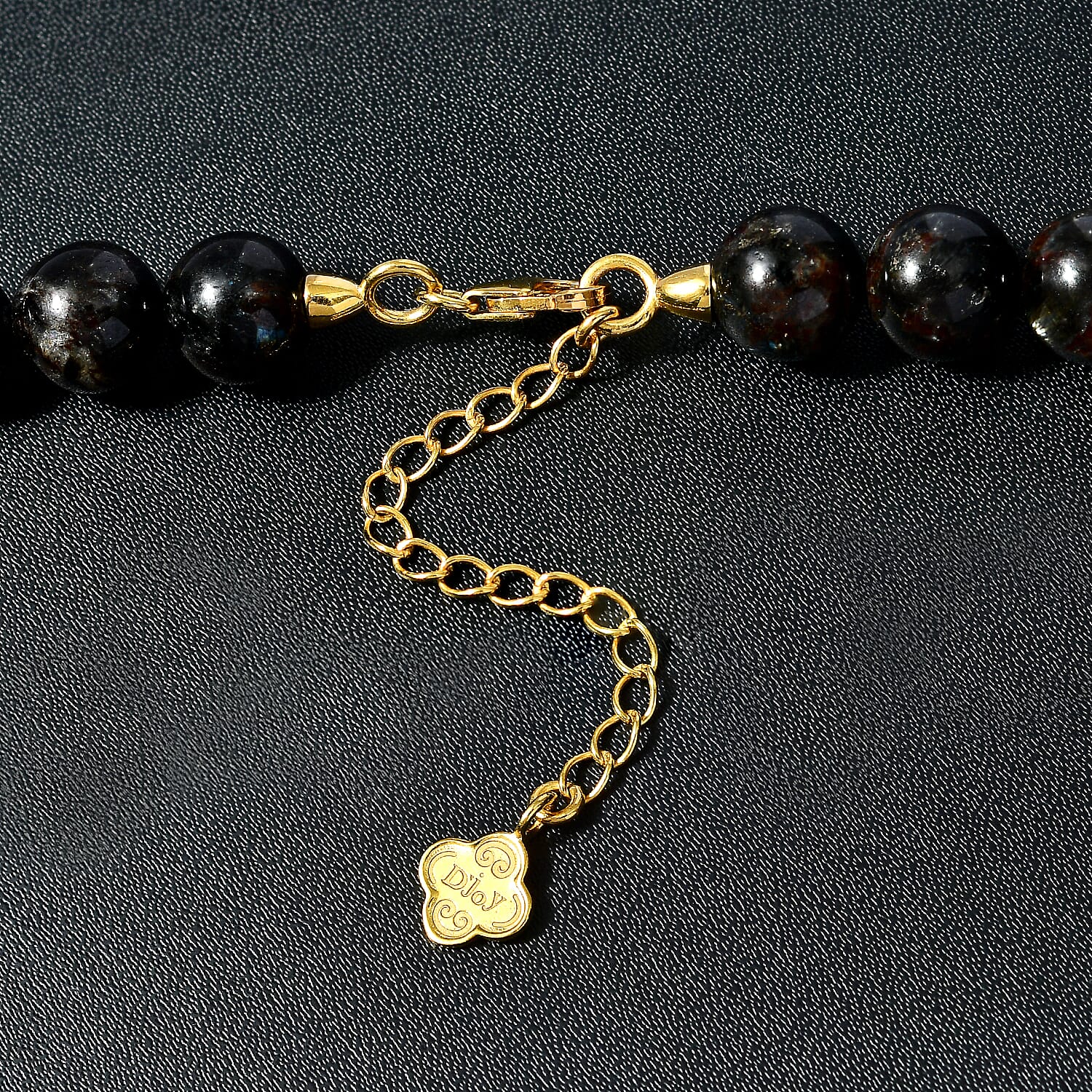 D'Joy Astrophyllite Beaded Graduation Necklace 18-20 Inches in Vermeil Yellow Gold Over Sterling Silver 364.00 ctw