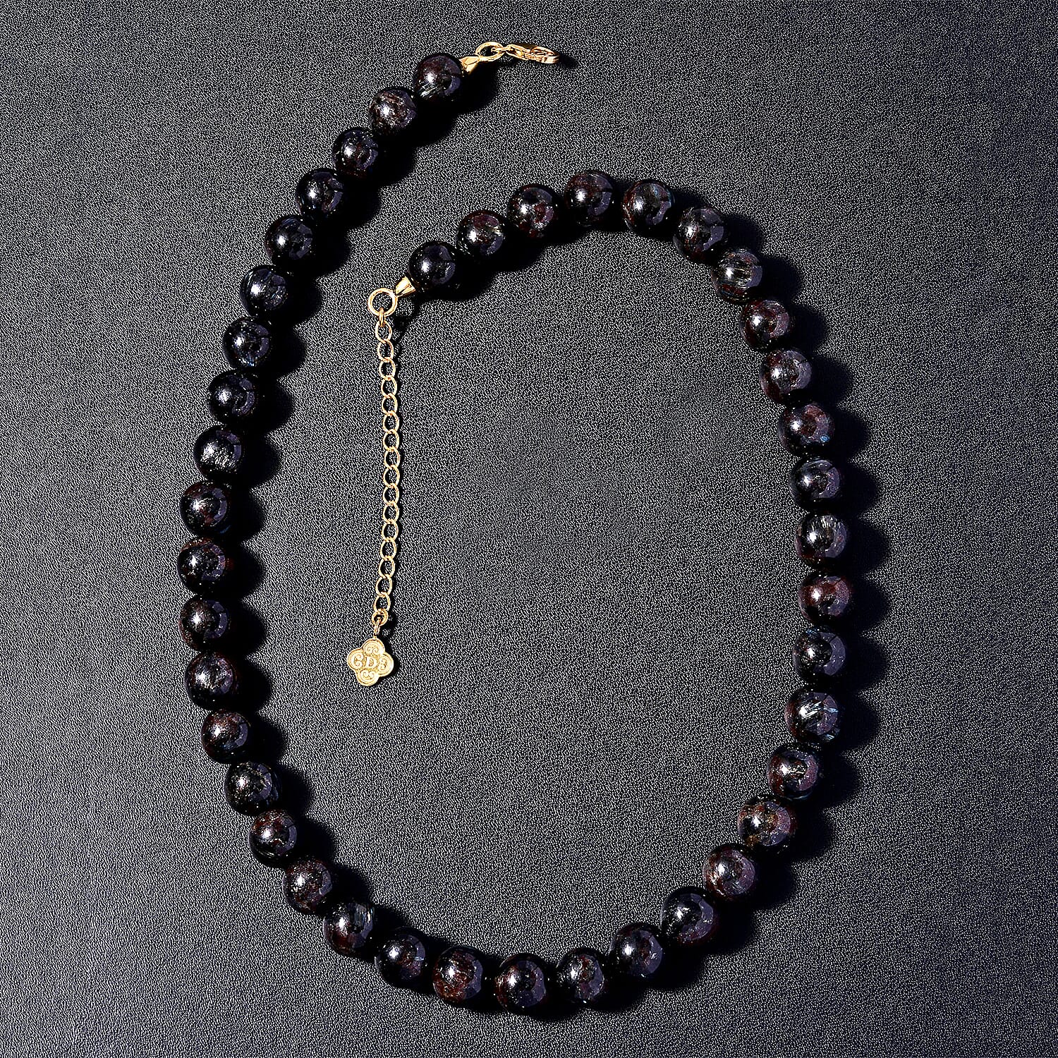 D'Joy Astrophyllite Beaded Graduation Necklace 18-20 Inches in Vermeil Yellow Gold Over Sterling Silver 364.00 ctw