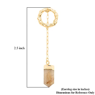 Colors of Brazil Quartzite Earrings in Goldtone 20.00 ctw