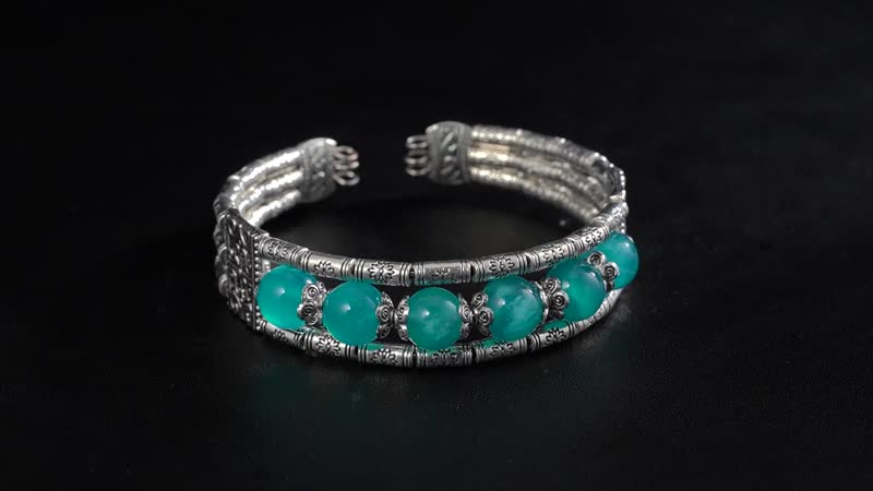 TLV Amazonite Cuff Bracelet in Silvertone (7.00 In) 70.00 ctw