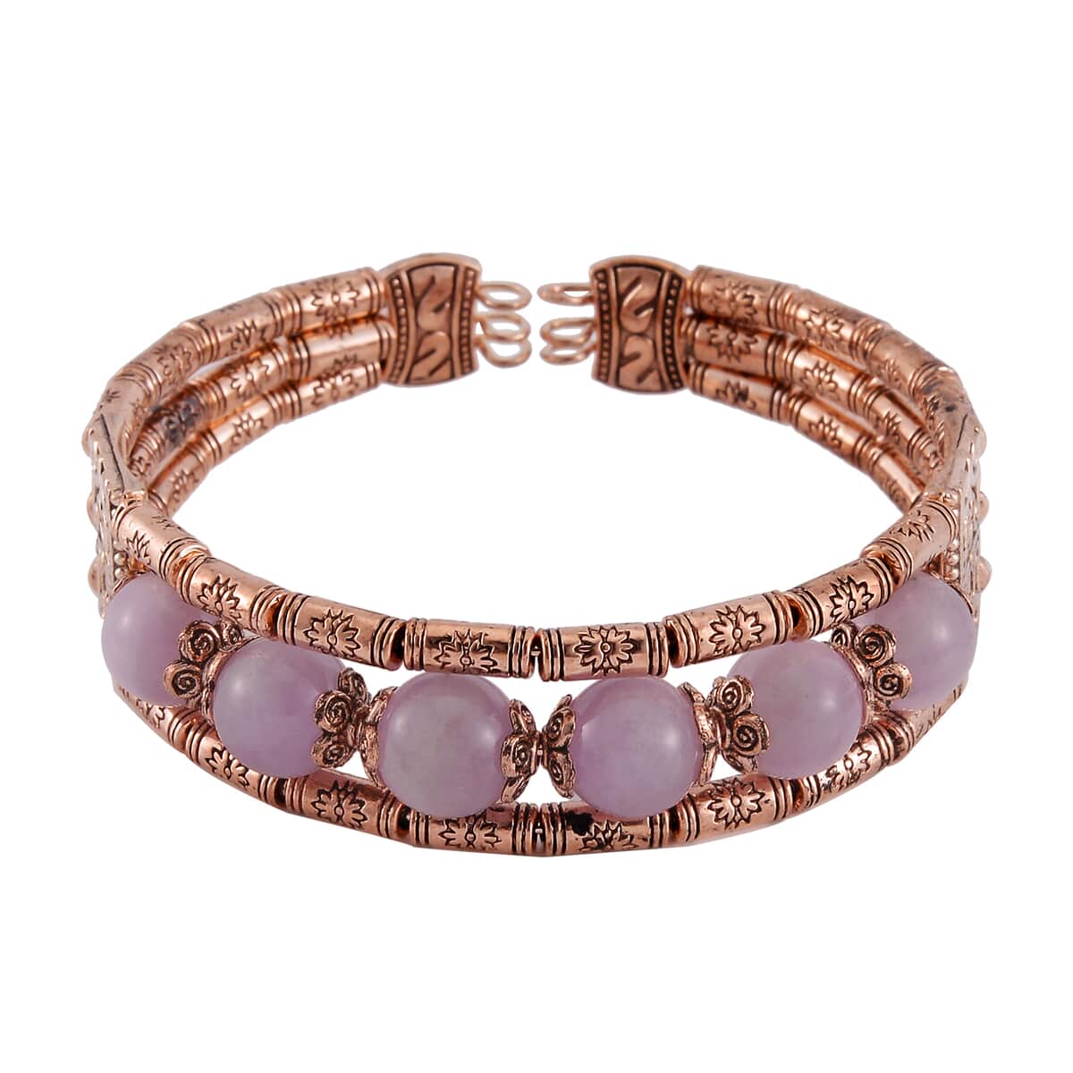 Kunzite Cuff Bracelet in Rosetone (7.00 In) 70.00 ctw image number 0