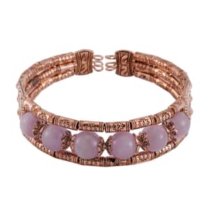 Kunzite Cuff Bracelet in Rosetone (7.00 In) 70.00 ctw