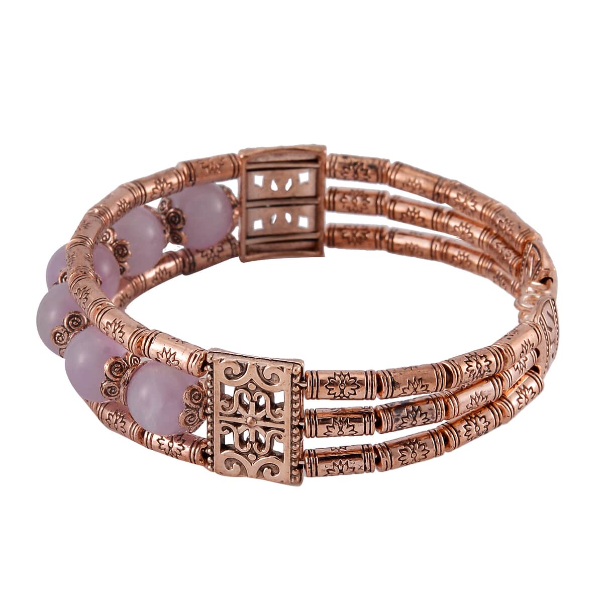 Kunzite Cuff Bracelet in Rosetone (7.00 In) 70.00 ctw image number 3