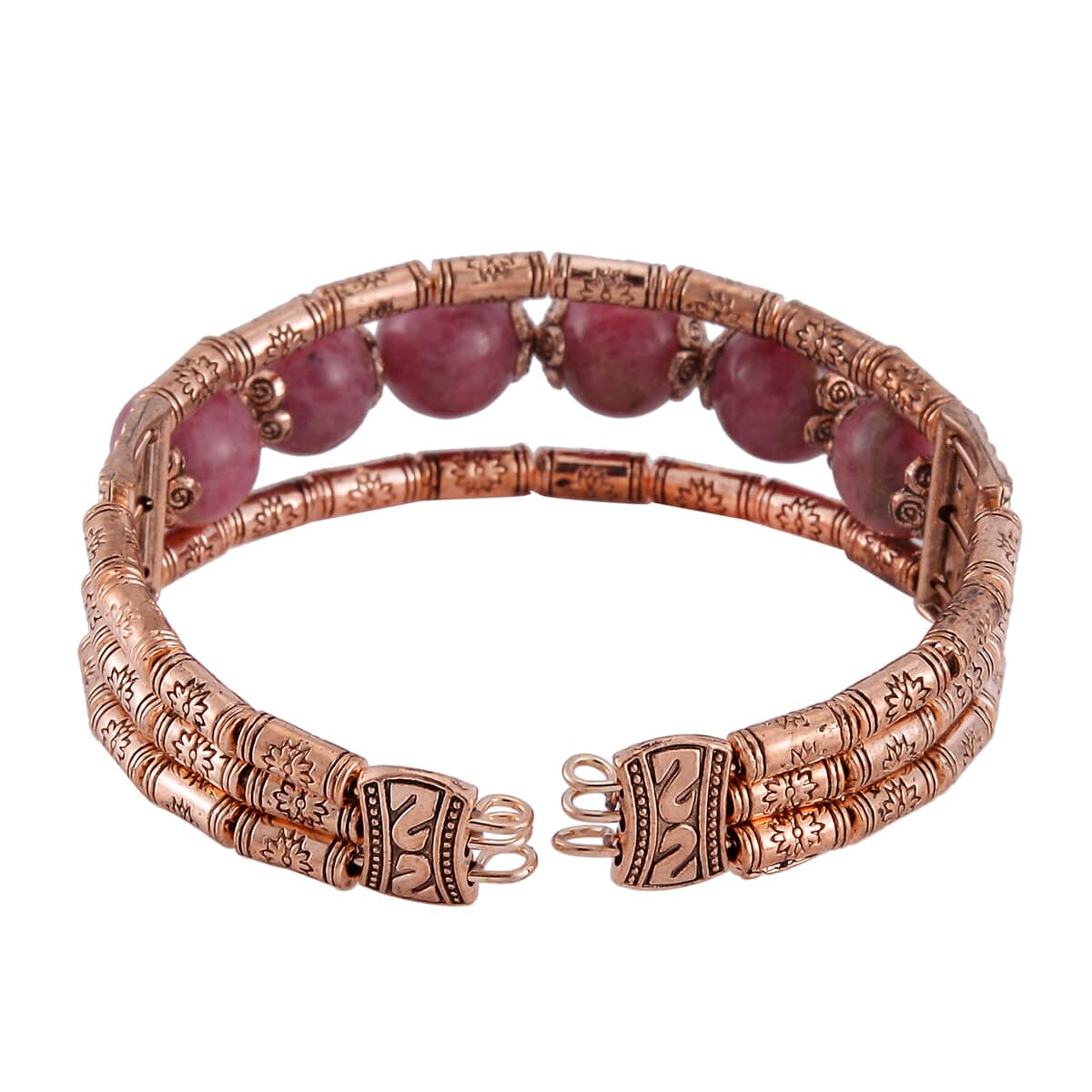 Rhodochrosite Cuff Bracelet in Rosetone (7.00 In) 70.00 ctw image number 4