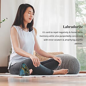 Handcrafted Natural Iridescent Madagascar Labradorite Gemstone, 0.99 Lbs