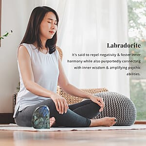 Handcrafted Natural Iridescent Madagascar Labradorite Gemstone, 1.59 Lbs