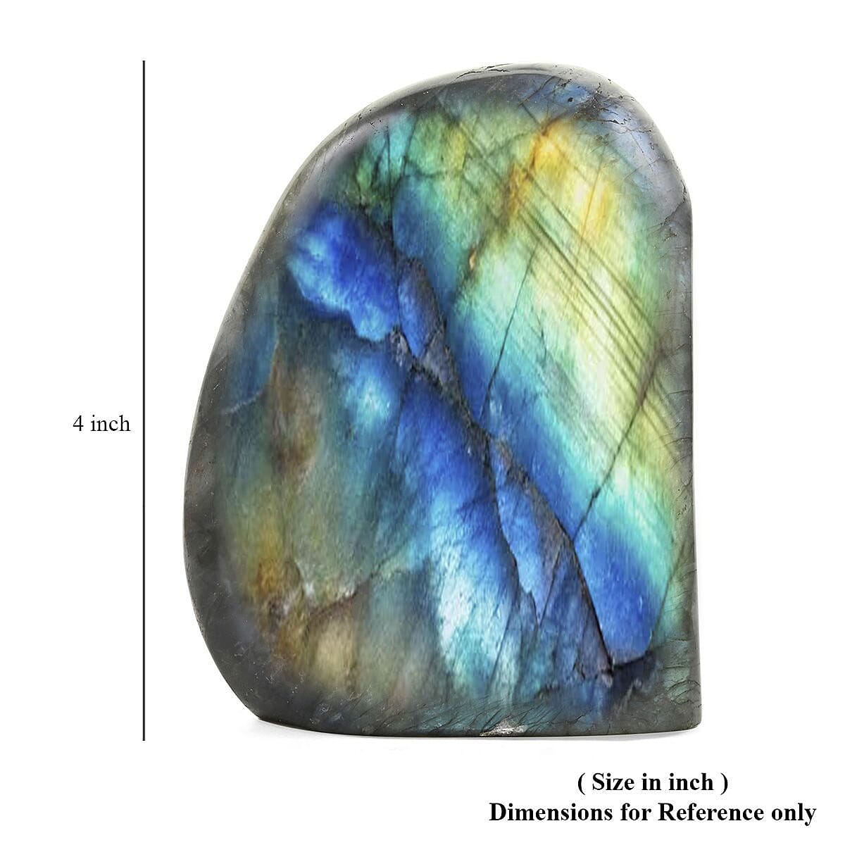 Handcrafted Natural Iridescent Madagascar Labradorite Gemstone, 1.59 Lbs image number 8
