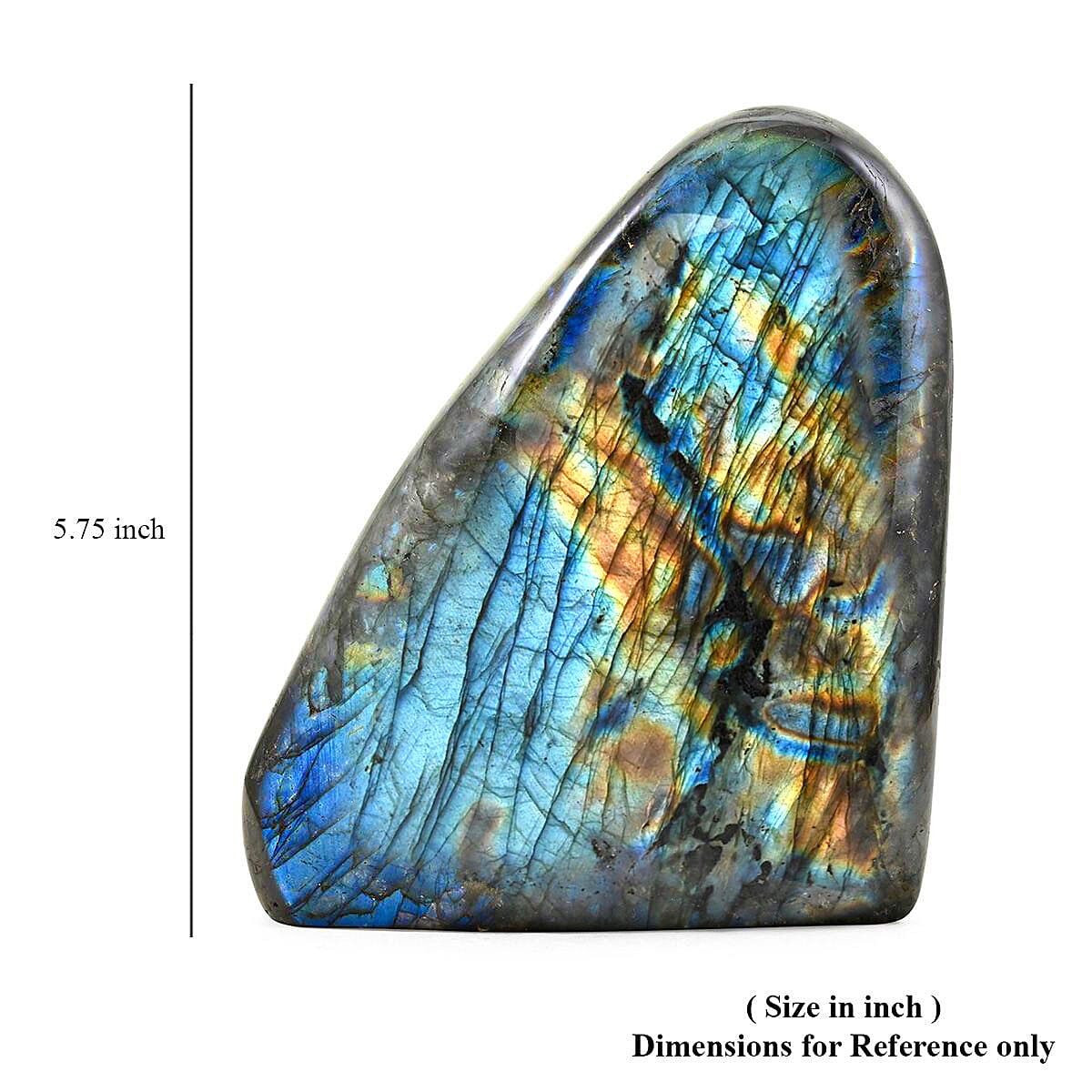 Handcrafted Natural Iridescent Madagascar Labradorite Gemstone, 4.79 Lbs image number 8