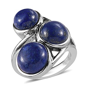 Lapis Lazuli Ring in Stainless Steel (Size 5.0) 11.00 ctw
