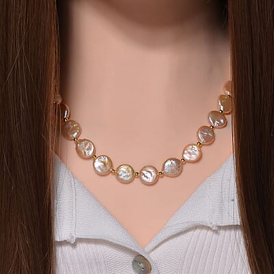 Coin Pearl 170.00 ctw Necklace 20 Inches