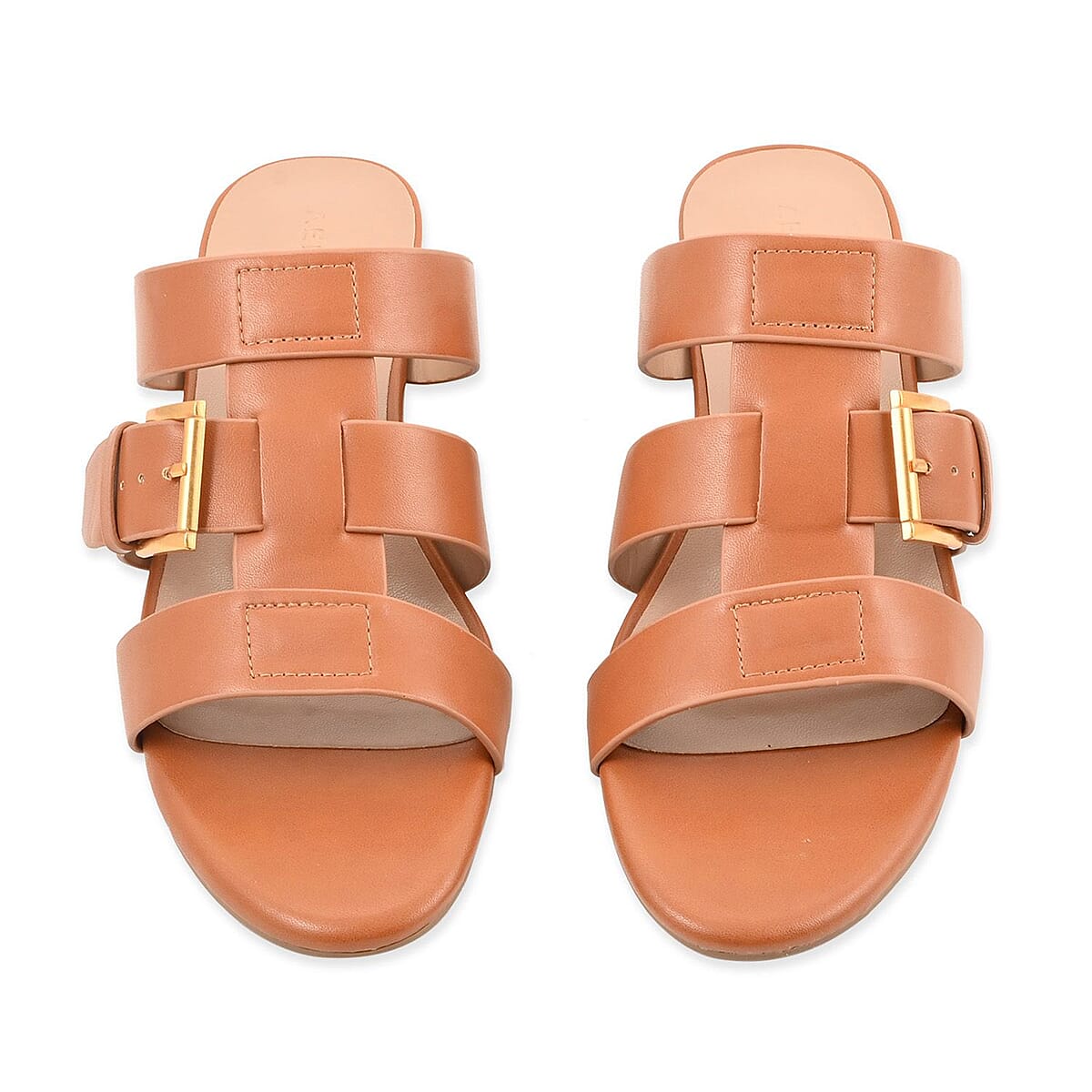 Aerosoles Cognac Faux Leather Ankle Strap Sandal - 7.5 image number 4